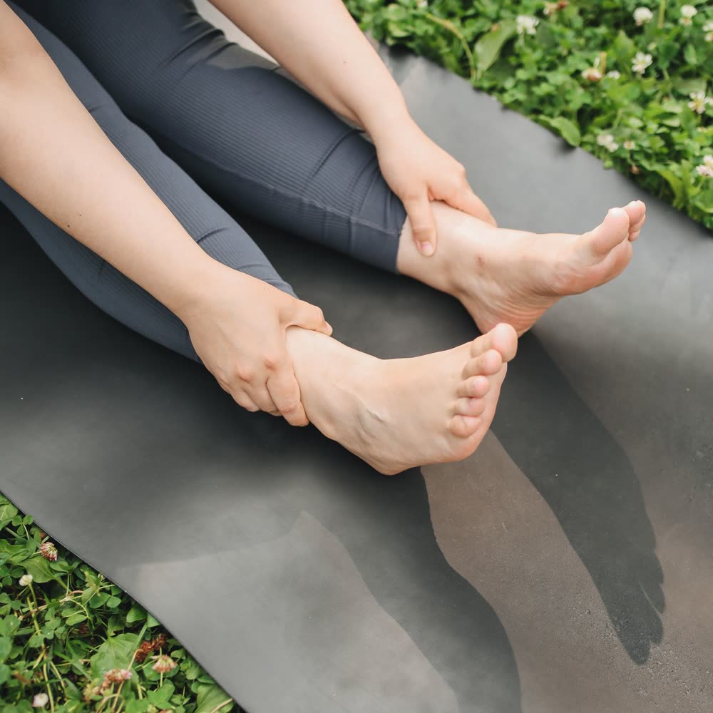 Movement — gentle stretching outdoors